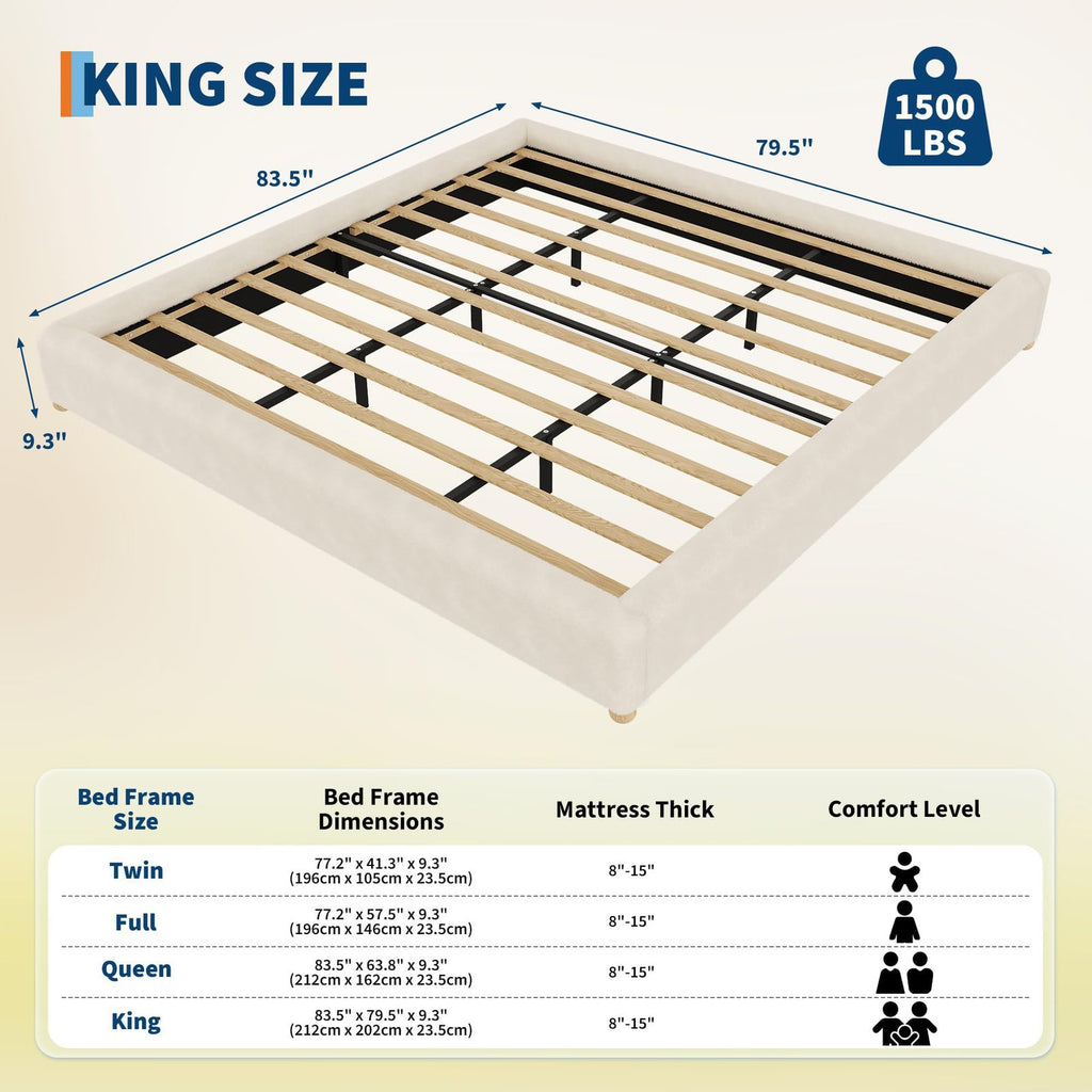 high quality   frame home decor beige king size low - Temu