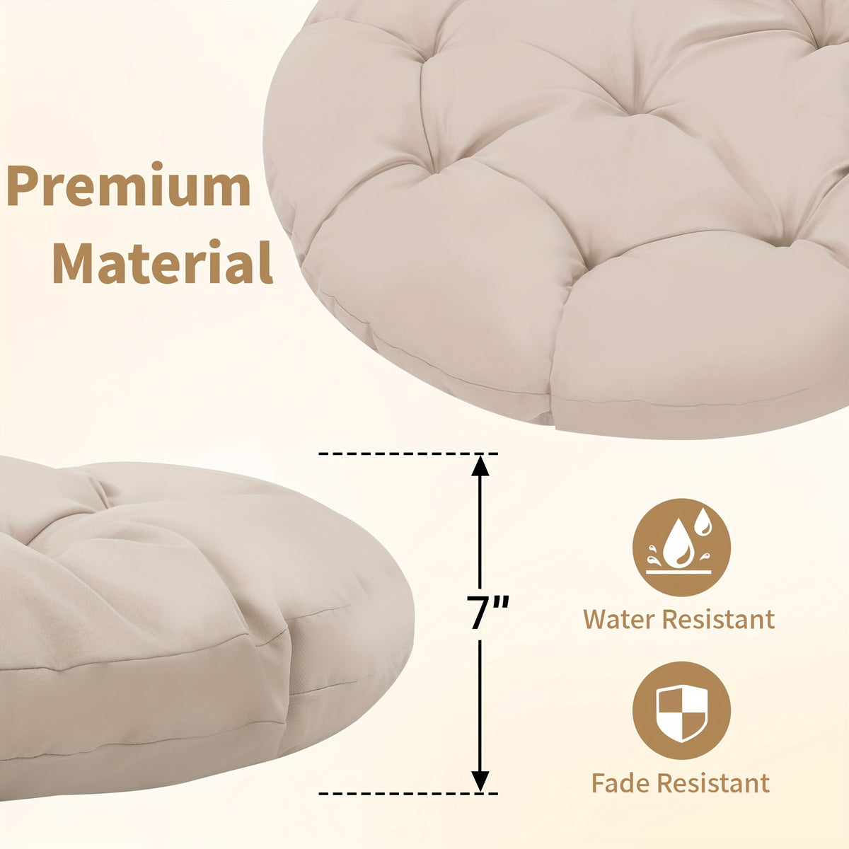 37 wicker papasan circle chair 360 swivel outdoor furniture - Temu