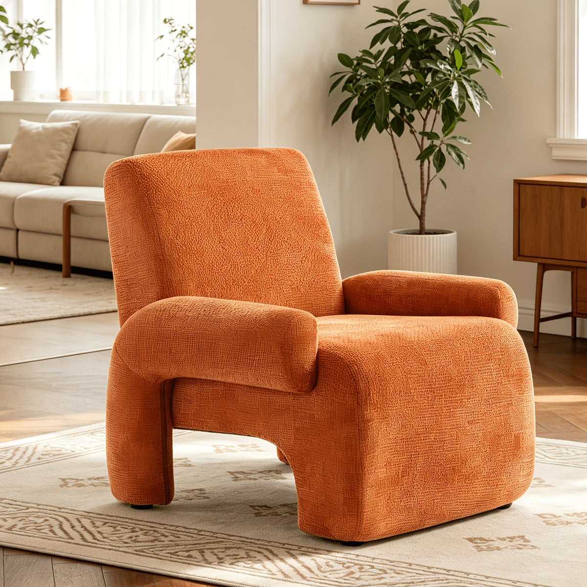 upholstered accent chair 31 5 corduroy armchair rounded - Temu