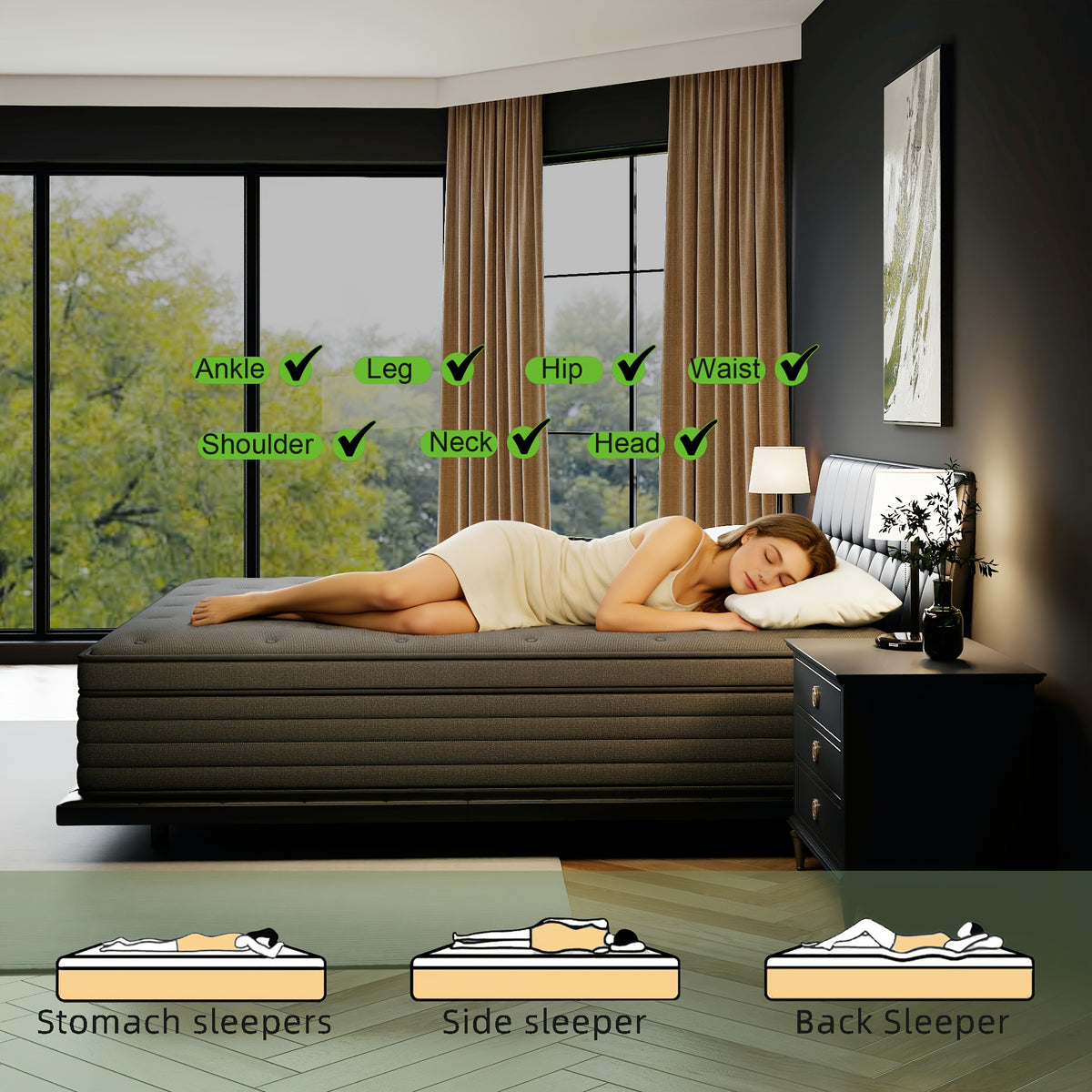 10 12 14 inch full queen king size   memory foam pocket - Temu