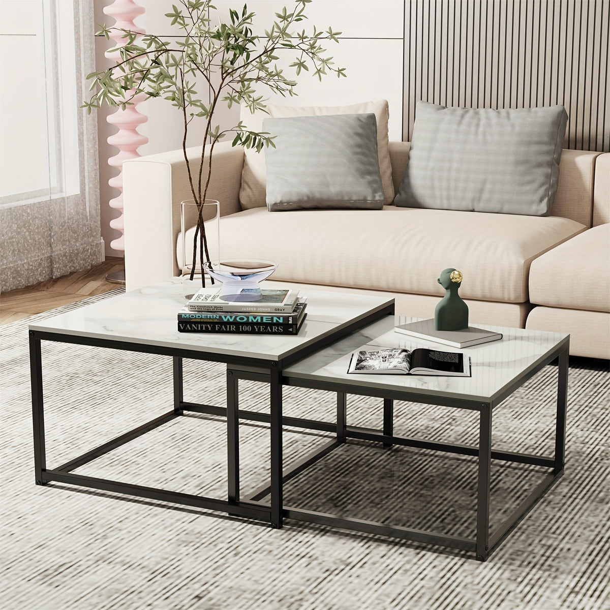 coffee table nesting sintered stone square nest - Temu