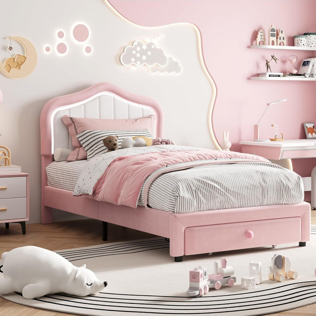 twin xl twin full size upholstered bed frame storage drawers - Temu