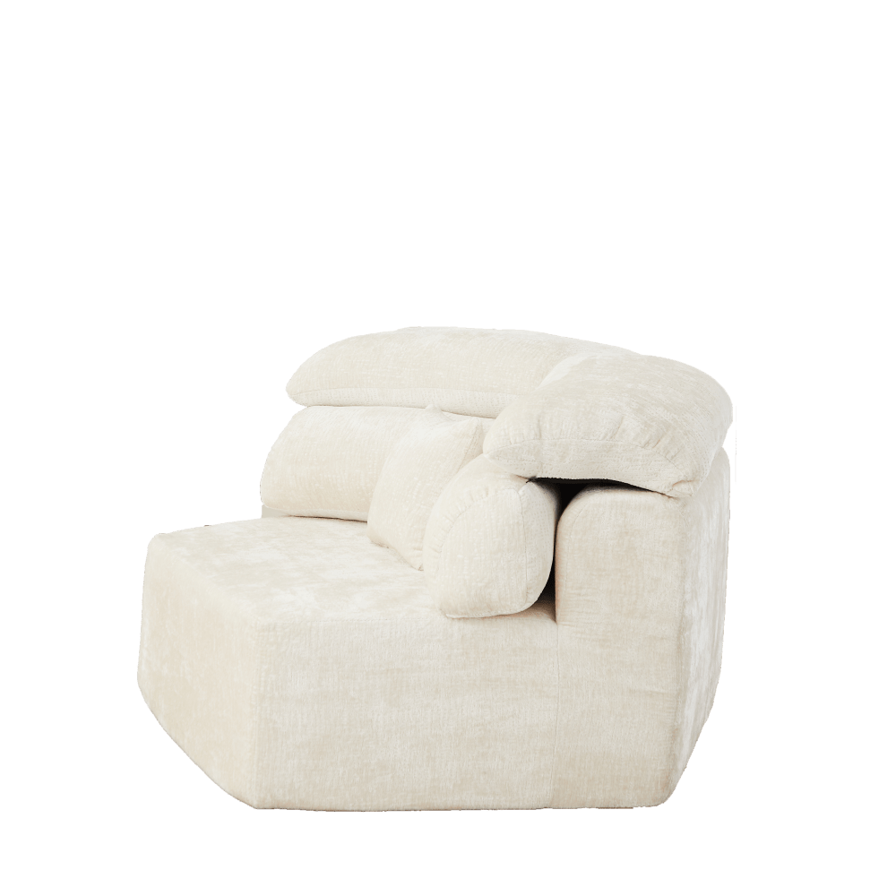 53 inch modern cream colored single seater lounge chair - Temu
