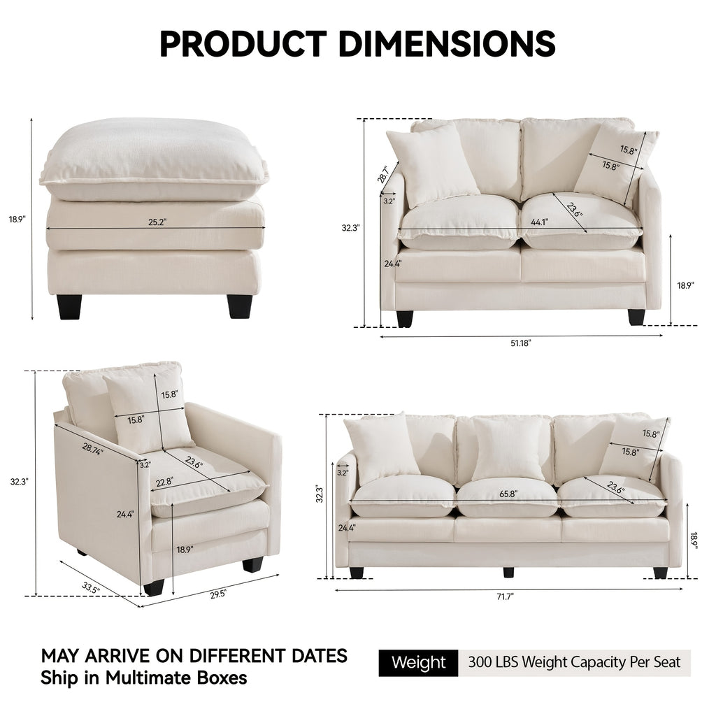 31 inch cloud accent chair storage   modern chenille - Temu