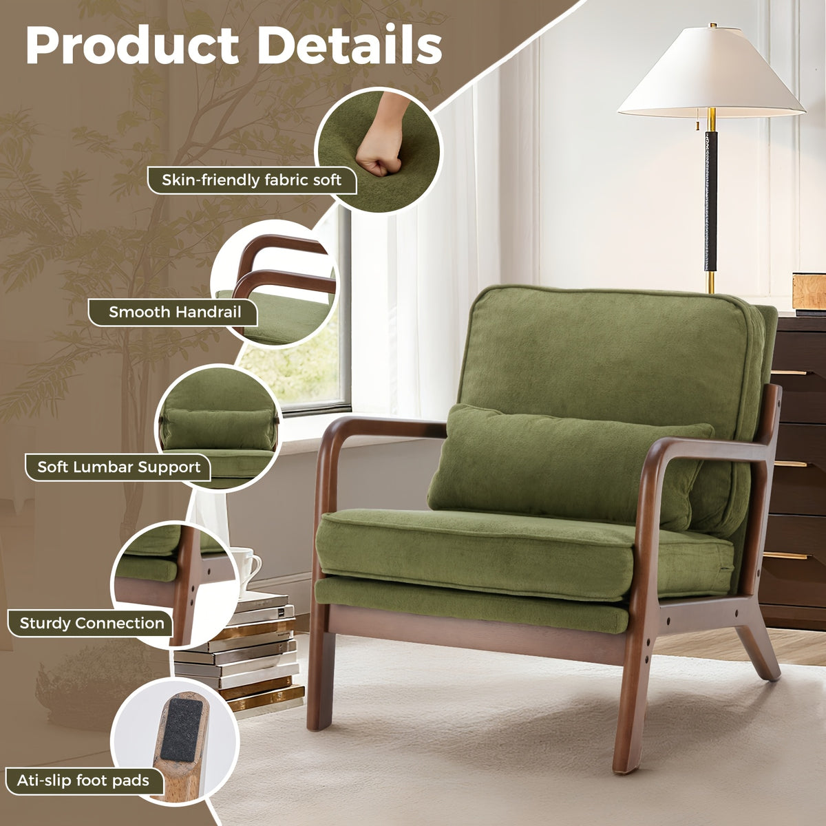 century modern accent chair   ergonomic lounge chair - Temu
