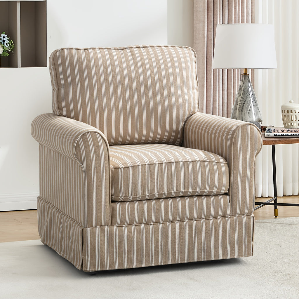 30 wide bohemian swivel accent chair blend vertical stripe - Temu