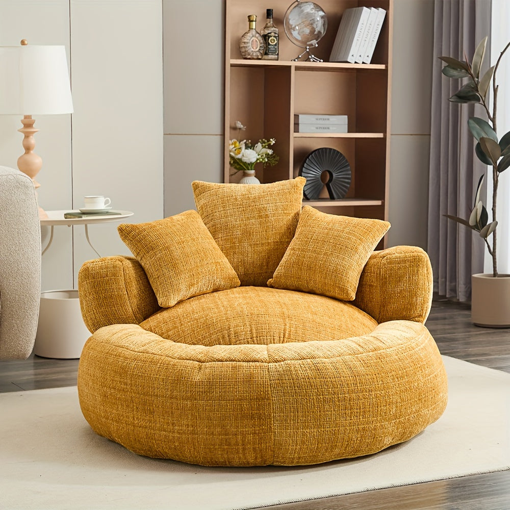 oversized 41 high back bean bag chair plush floor lounger - Temu