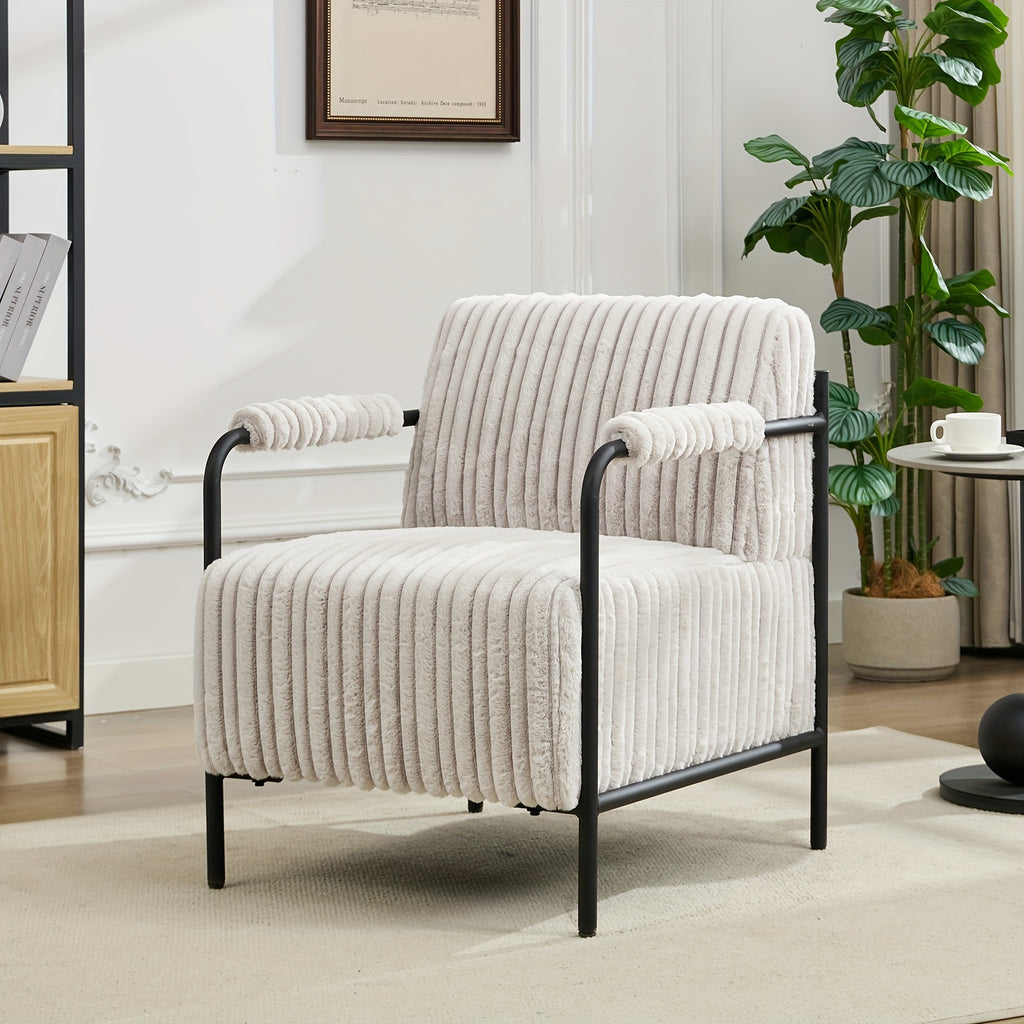1 single modern metal frame upholstered armchair thickened - Temu