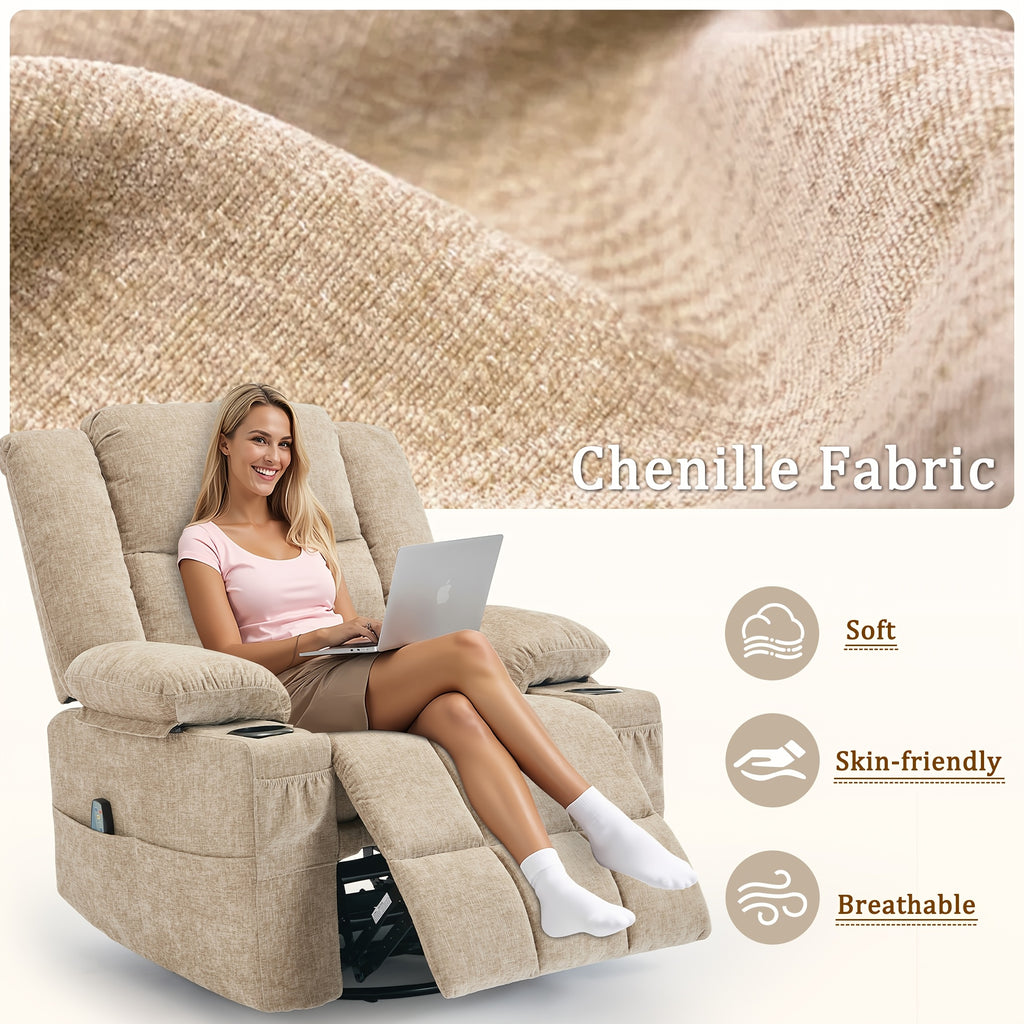 swivel recliner living room single lounge chair medium sized - Temu