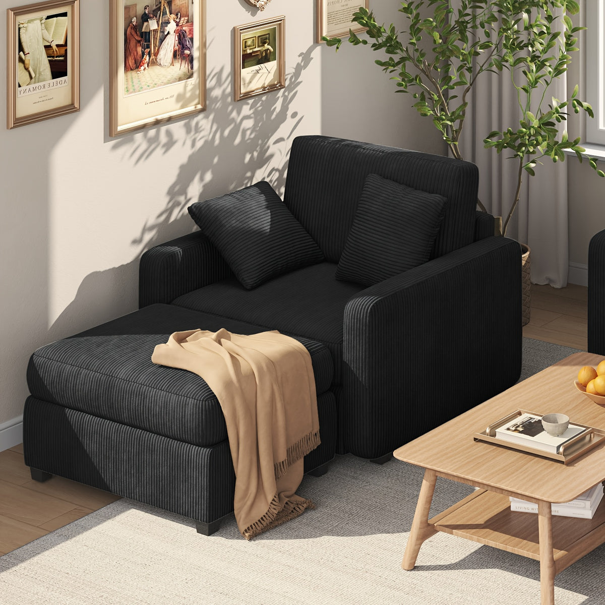 42 oversized chaise lounge chair indoor corduroy upholstered - Temu