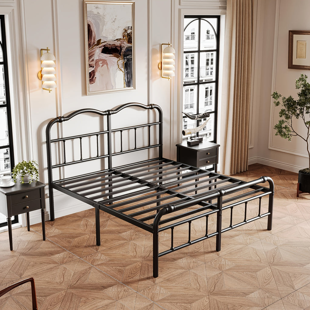 bed frame headboard footboard vintage style steel - Temu