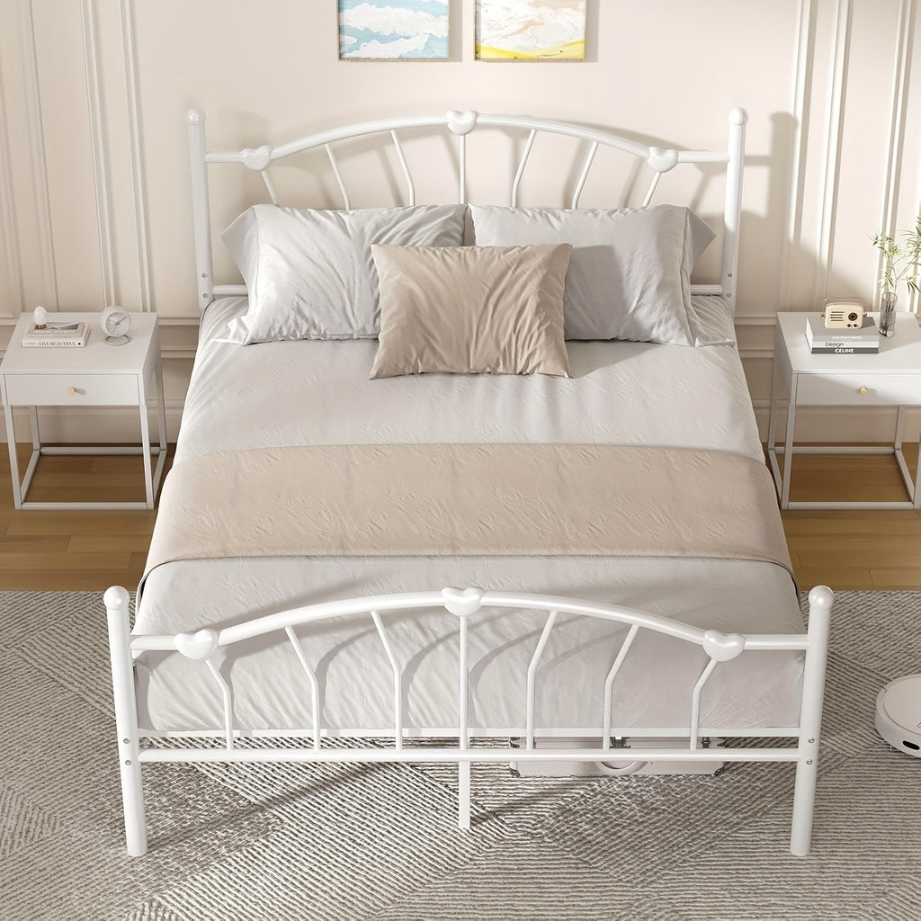 twin full queen size metal bed frame full bed frame - Temu