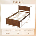 twin size bed frame farmhouse wooden platform bed headboard - Temu
