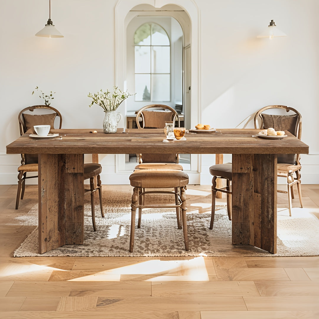 63 inch farmhouse dining table 4 6 people large rectangular - Temu