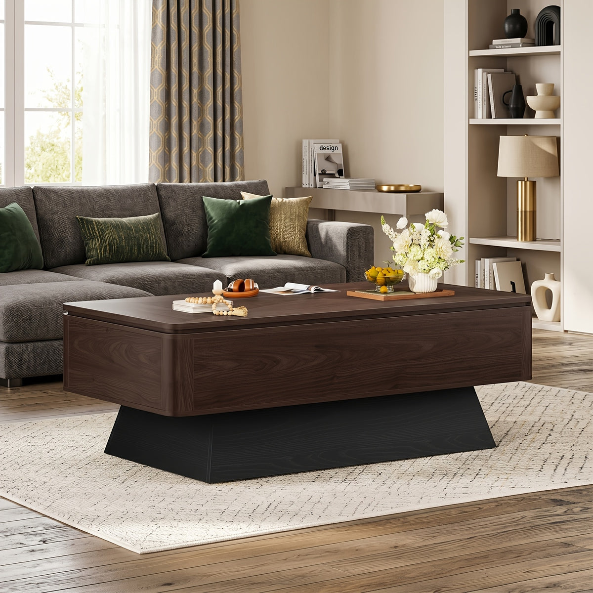47 2   century modern lift top coffee table storage walnut - Temu