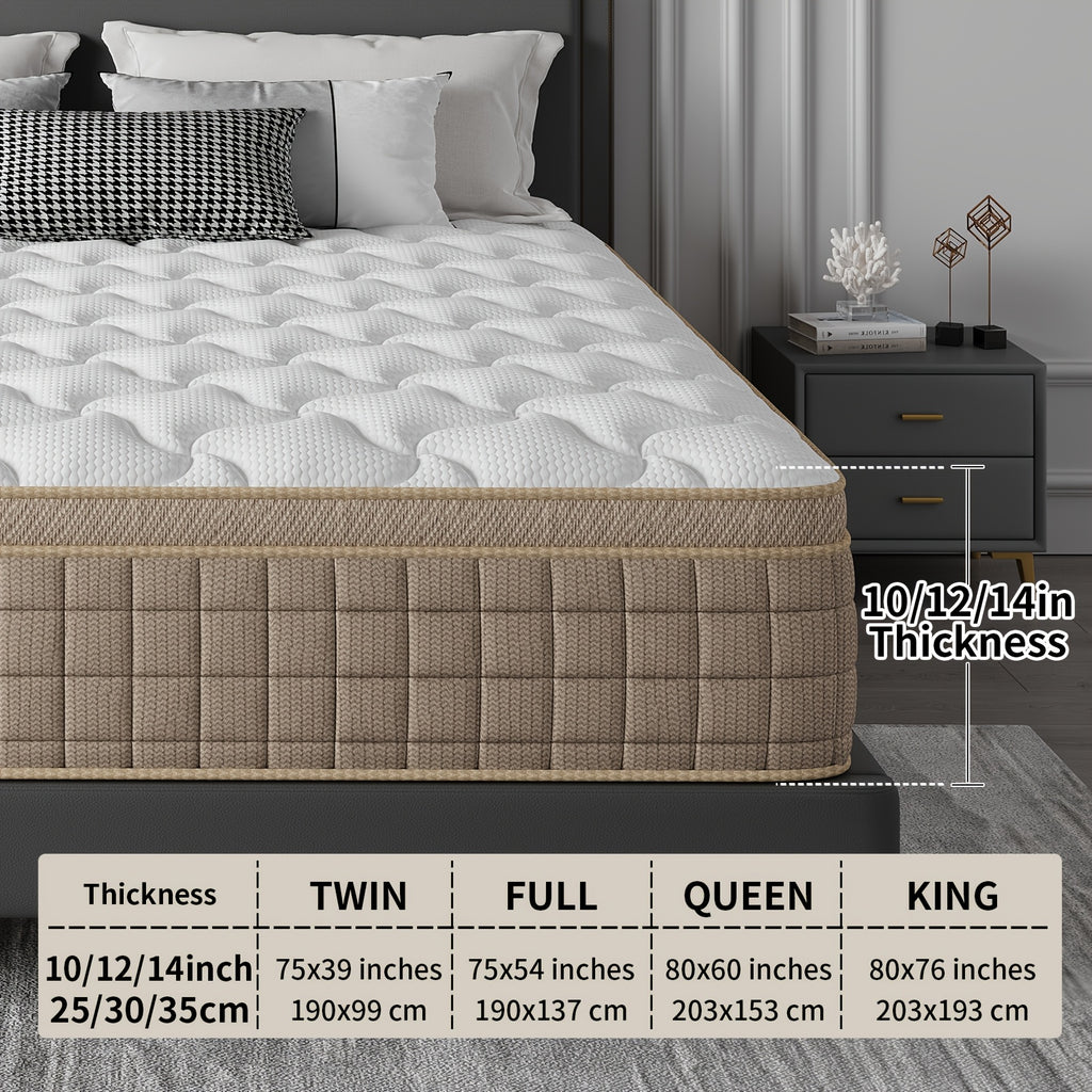 heavy duty reinforced mattress 10 12 14 inch queen size - Temu