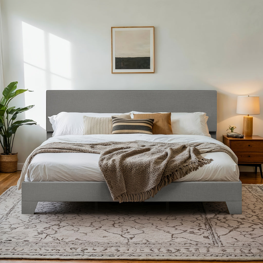 upholstered platform bed in full queen king sizes an - Temu
