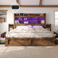 bed frame 49 6 inch bookcase headboard 4 drawers 2 - Temu