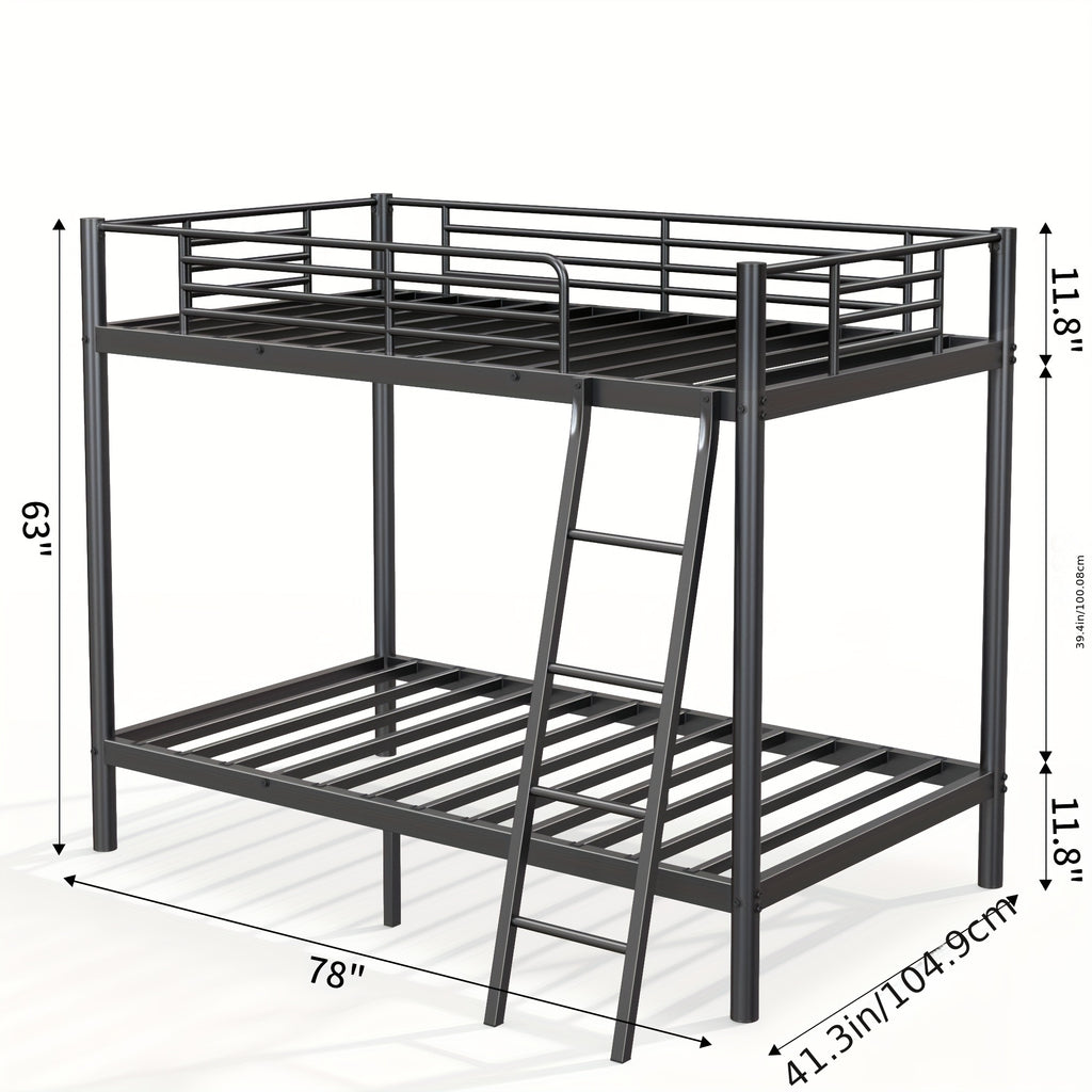 bunk beds twin twin full size heavy duty metal bunk bed - Temu