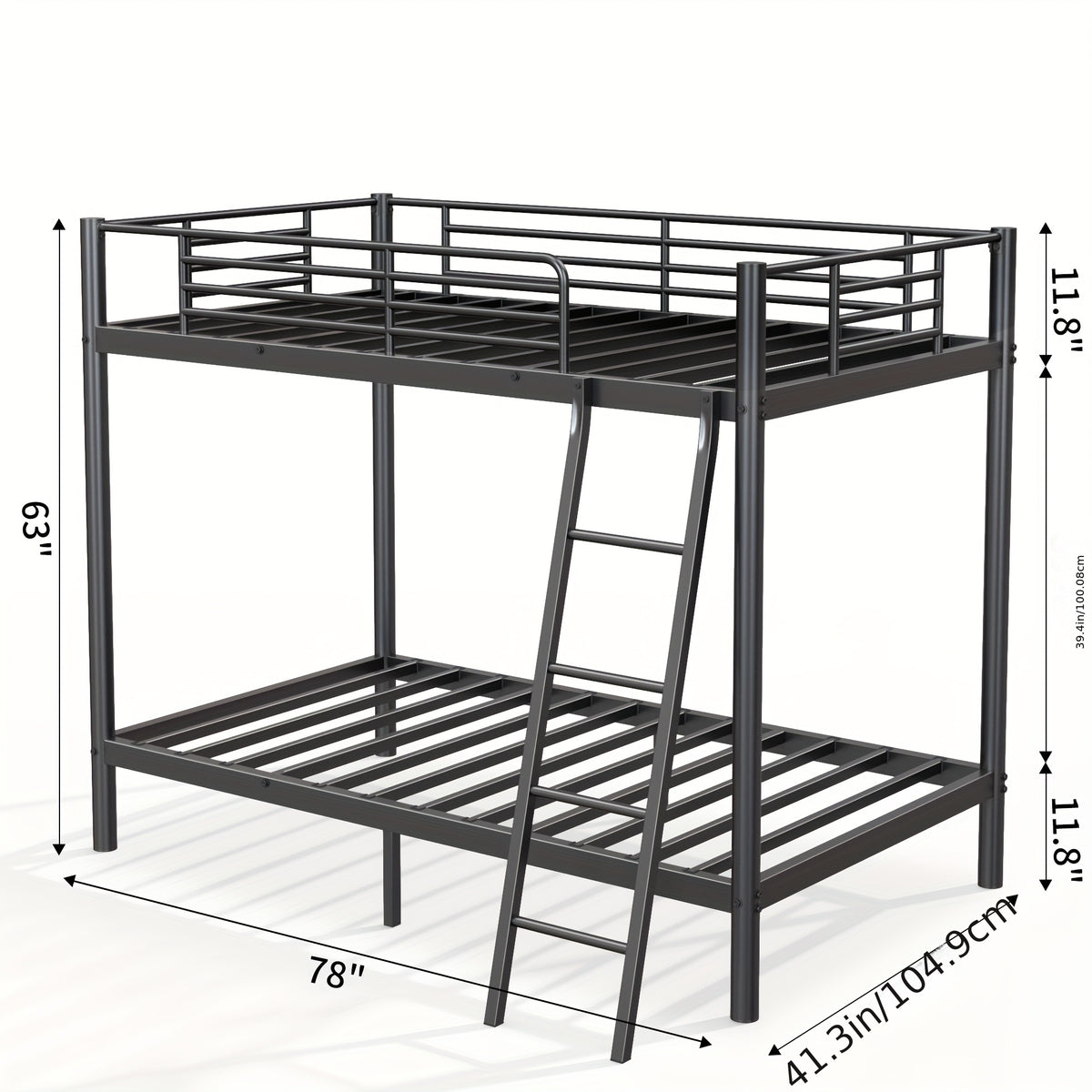 bunk beds twin twin full size heavy duty metal bunk bed - Temu