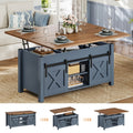farmhouse lift top coffee table hidden compartments open - Temu