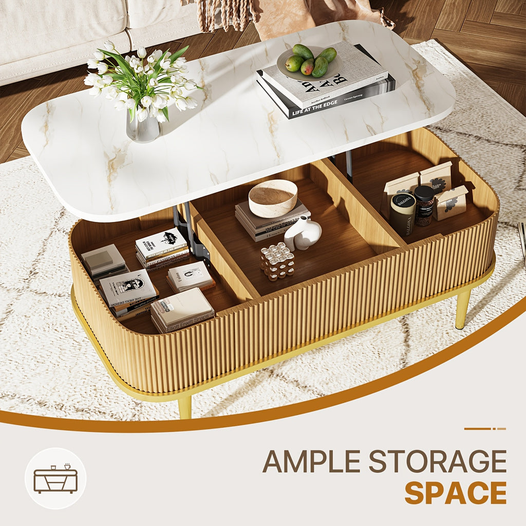 lift top coffee table modern oval coffee table living - Temu