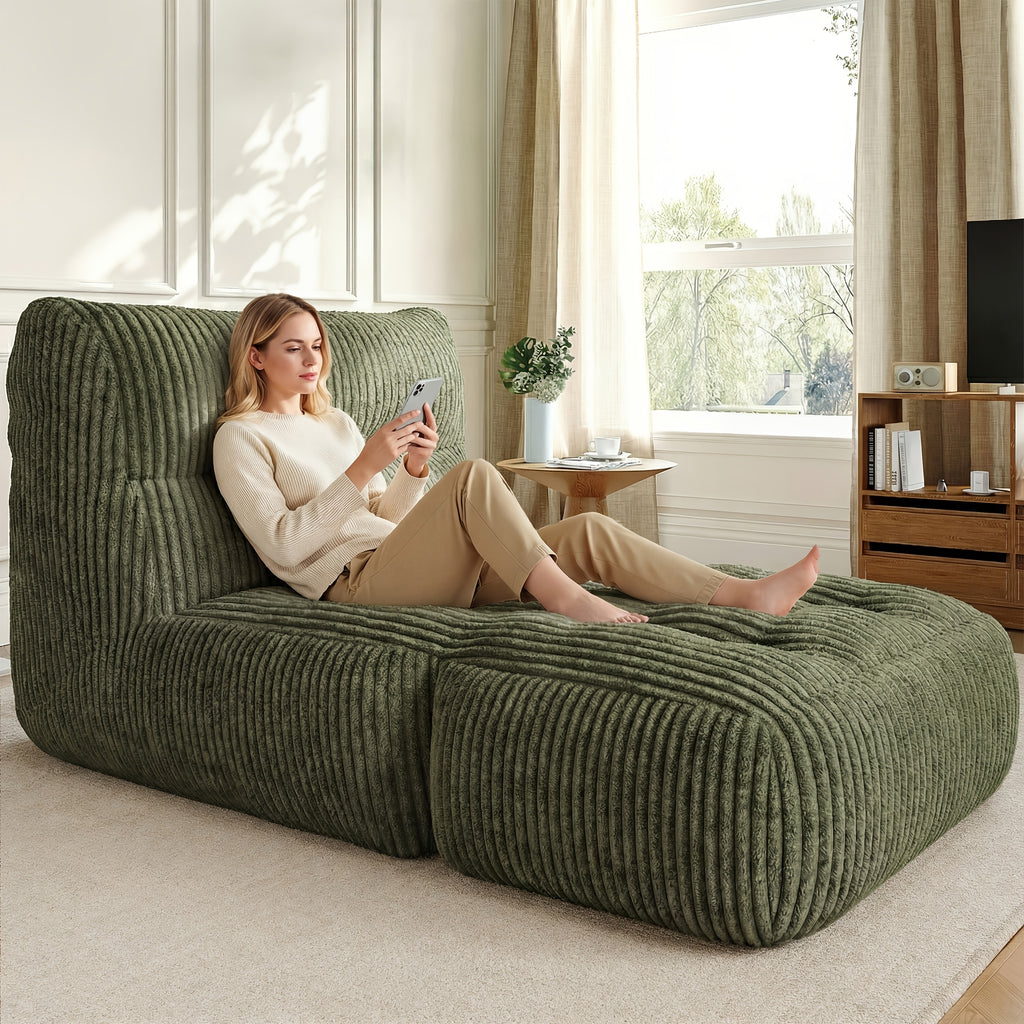 bean bag chair 31 5 high back ergonomic lounge chair 4 - Temu