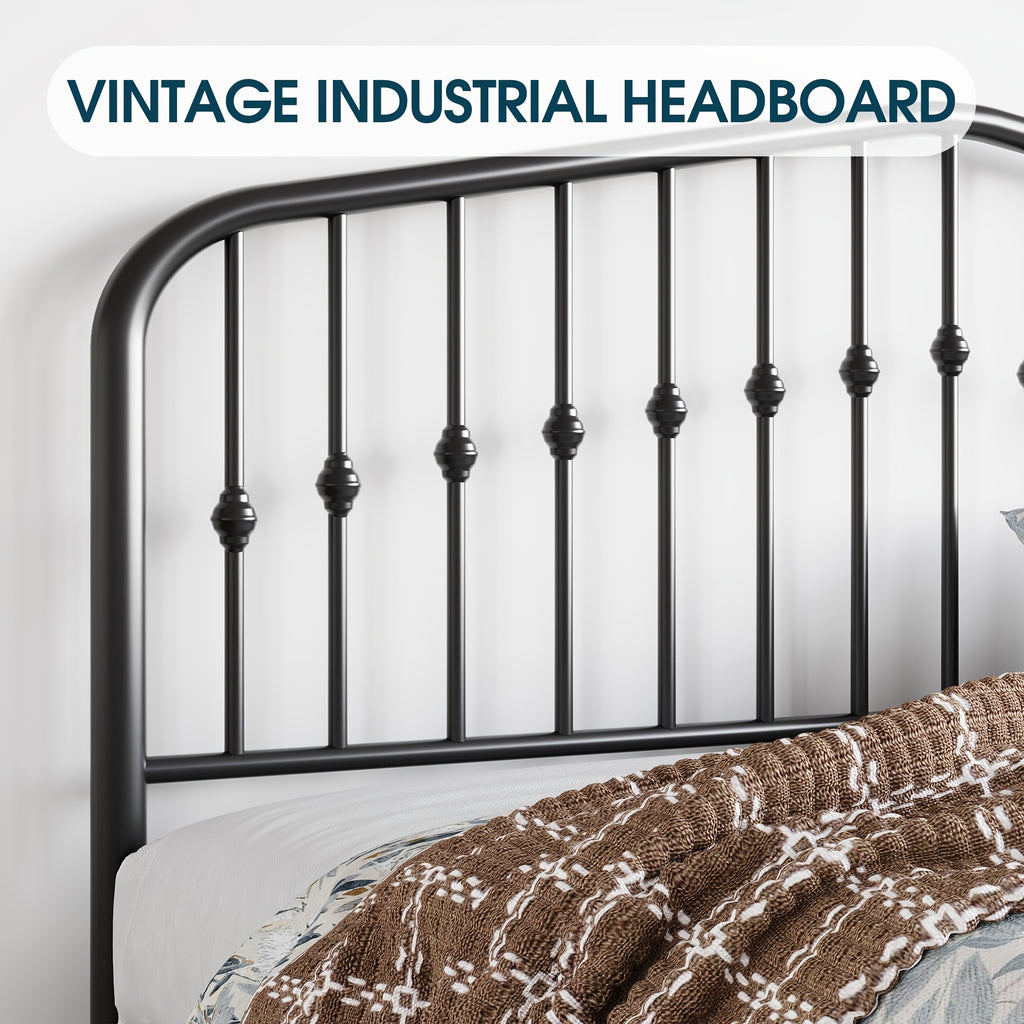 14 metal bed frame victorian headboard footboard - Temu