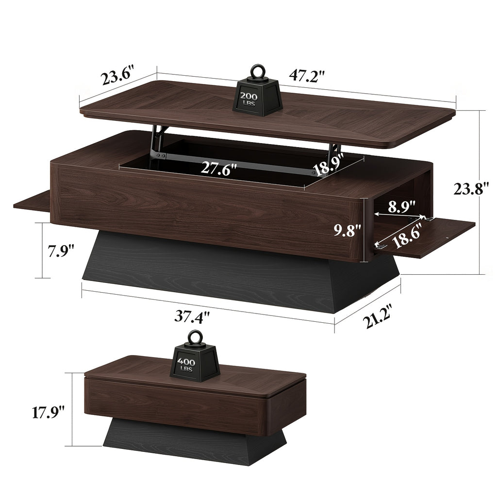 47 2   century modern lift top coffee table storage walnut - Temu