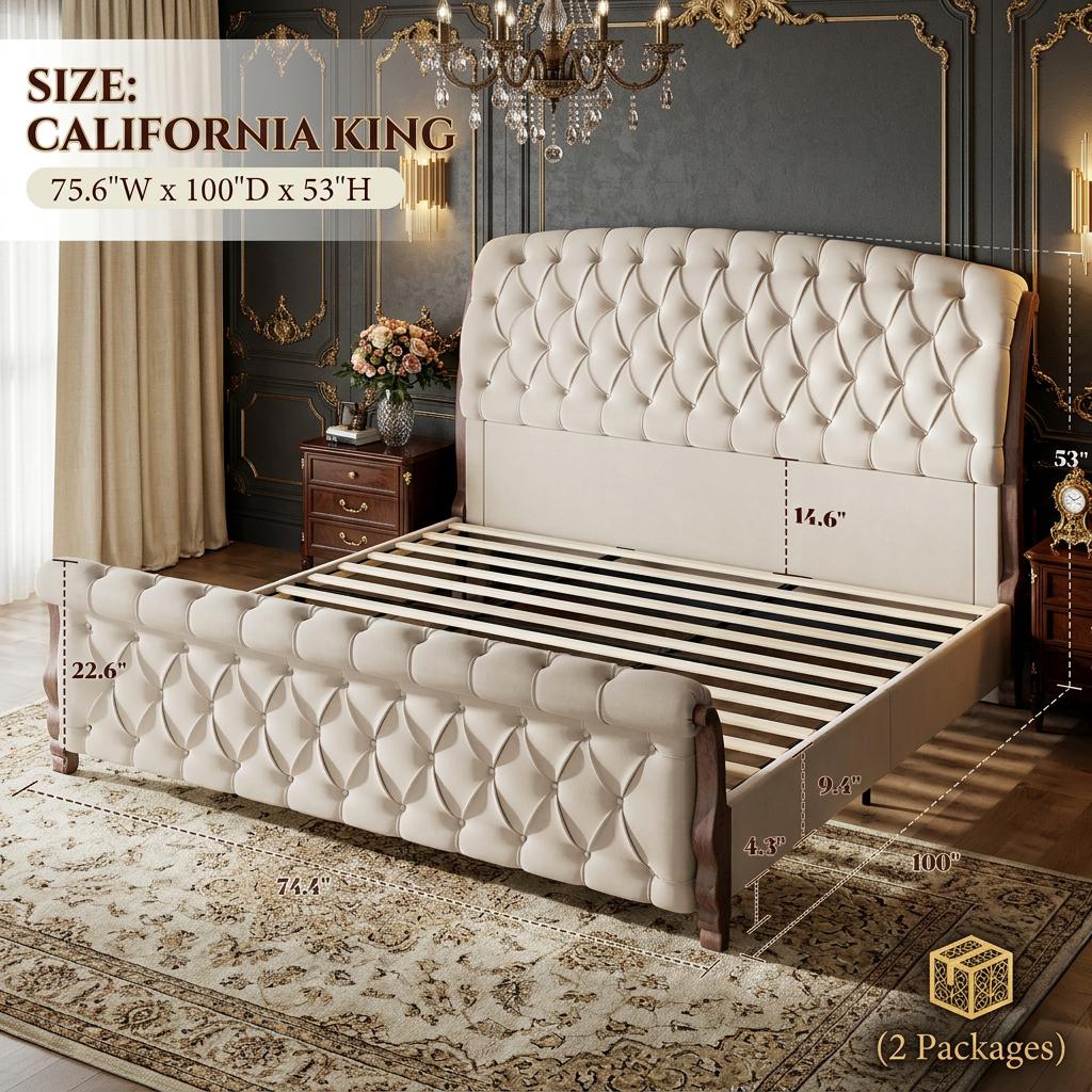 53 tall upholstered queen king california king   - Temu