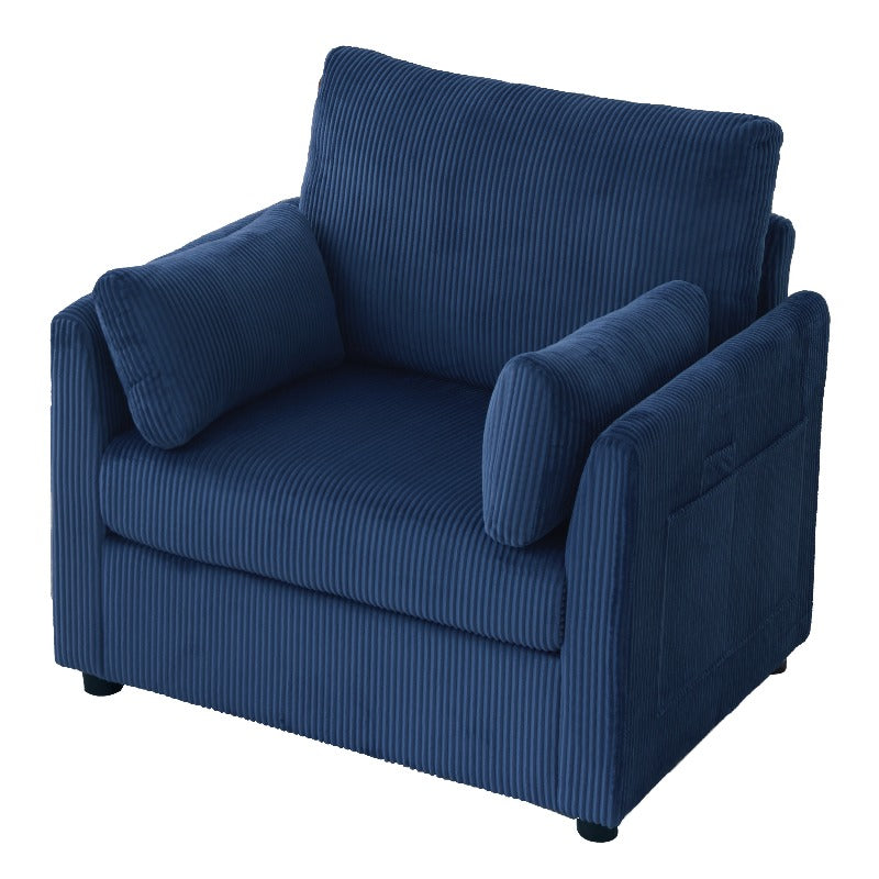 37 75 corduroy accent chair side storage pockets modern - Temu