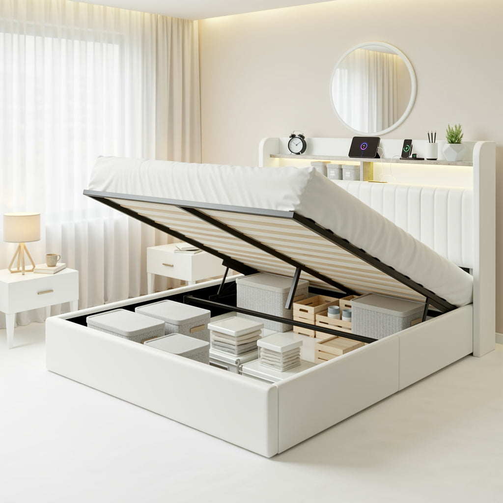 lift storage bed frame velvet vertical channel - Temu