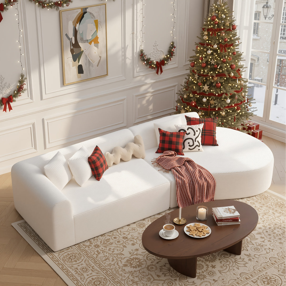 116 curved sofa throw pillows 4 seater luxury chenille - Temu