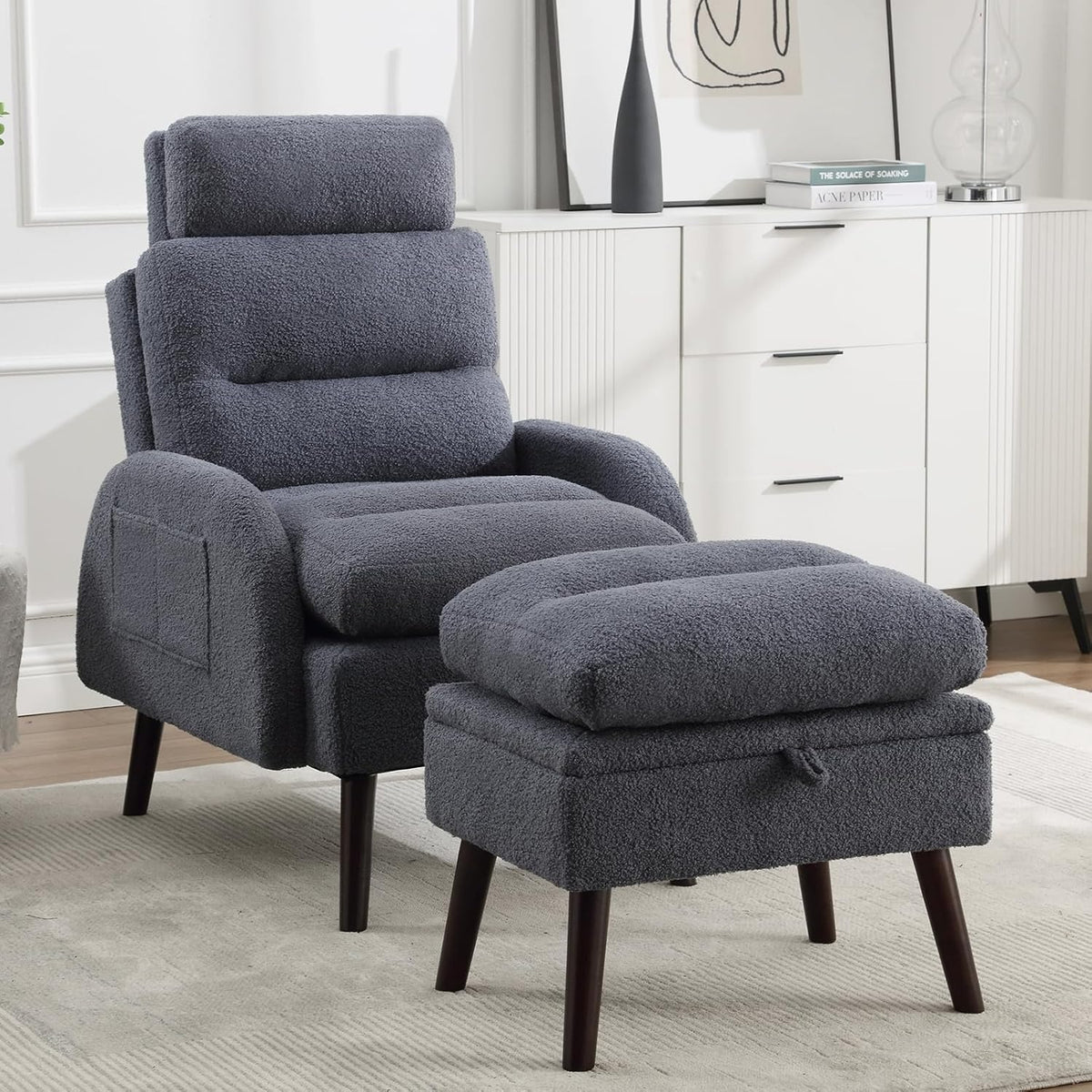 accent chair   comfy reading chair   set modern - Temu