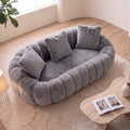 floral shaped sofa ultra soft faux fur sofa large living - Temu