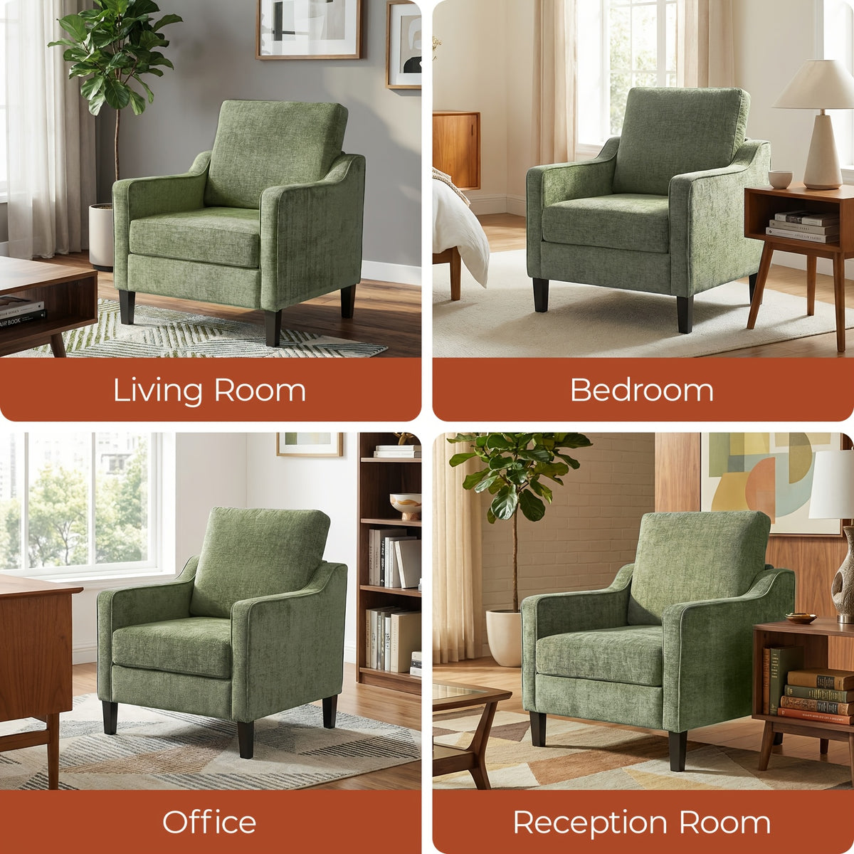 century accent chair modern upholstered chenille - Temu