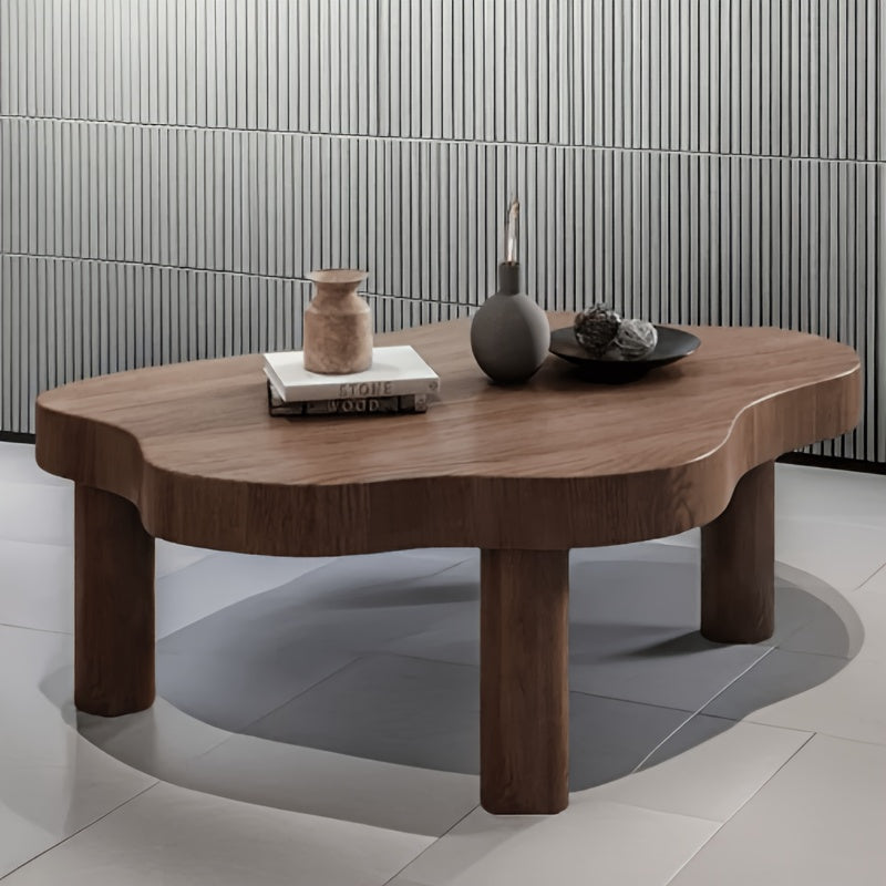 cloud shaped irregular wooden coffee table indoor thickened - Temu