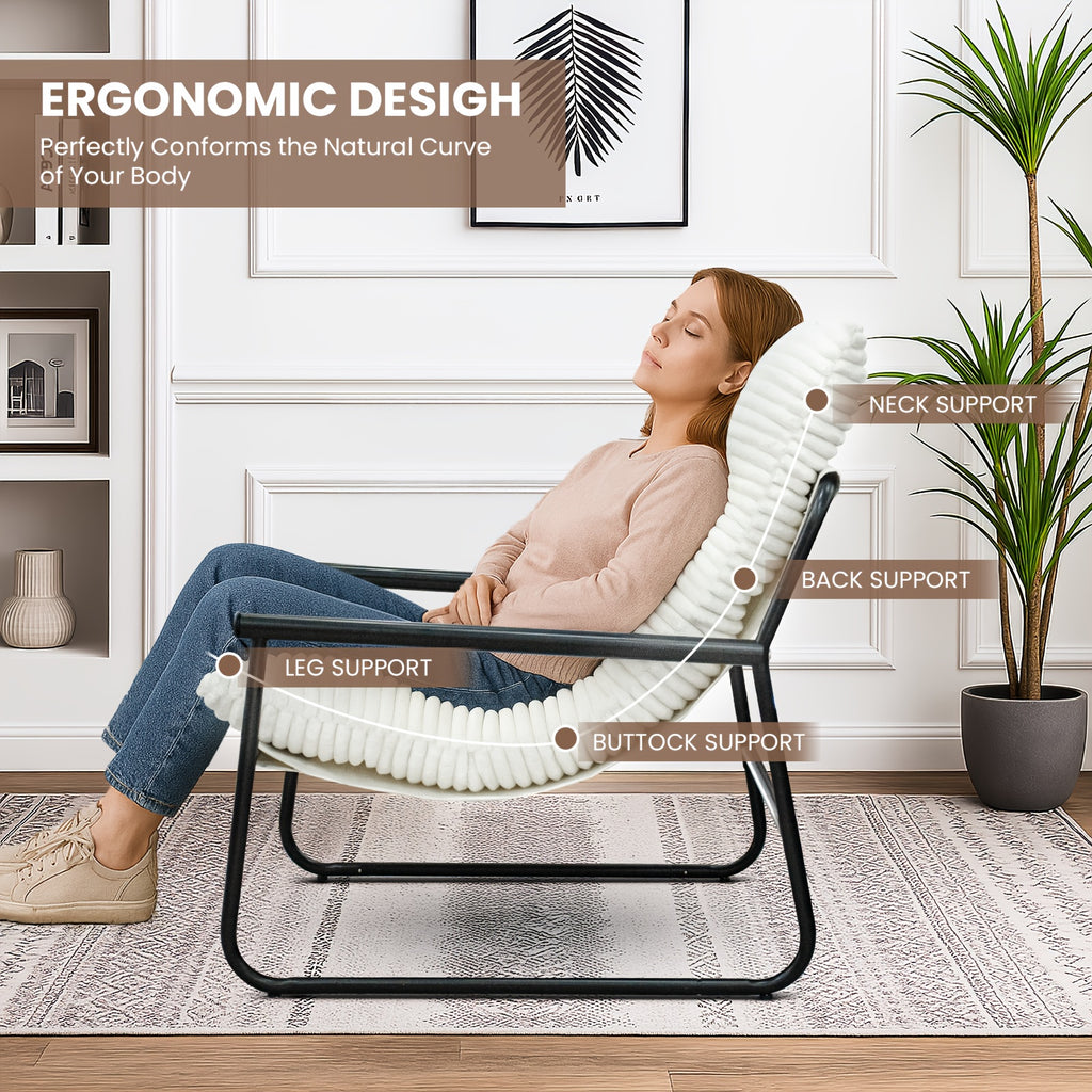 single person leisure sofa chair comfortable linen texture - Temu