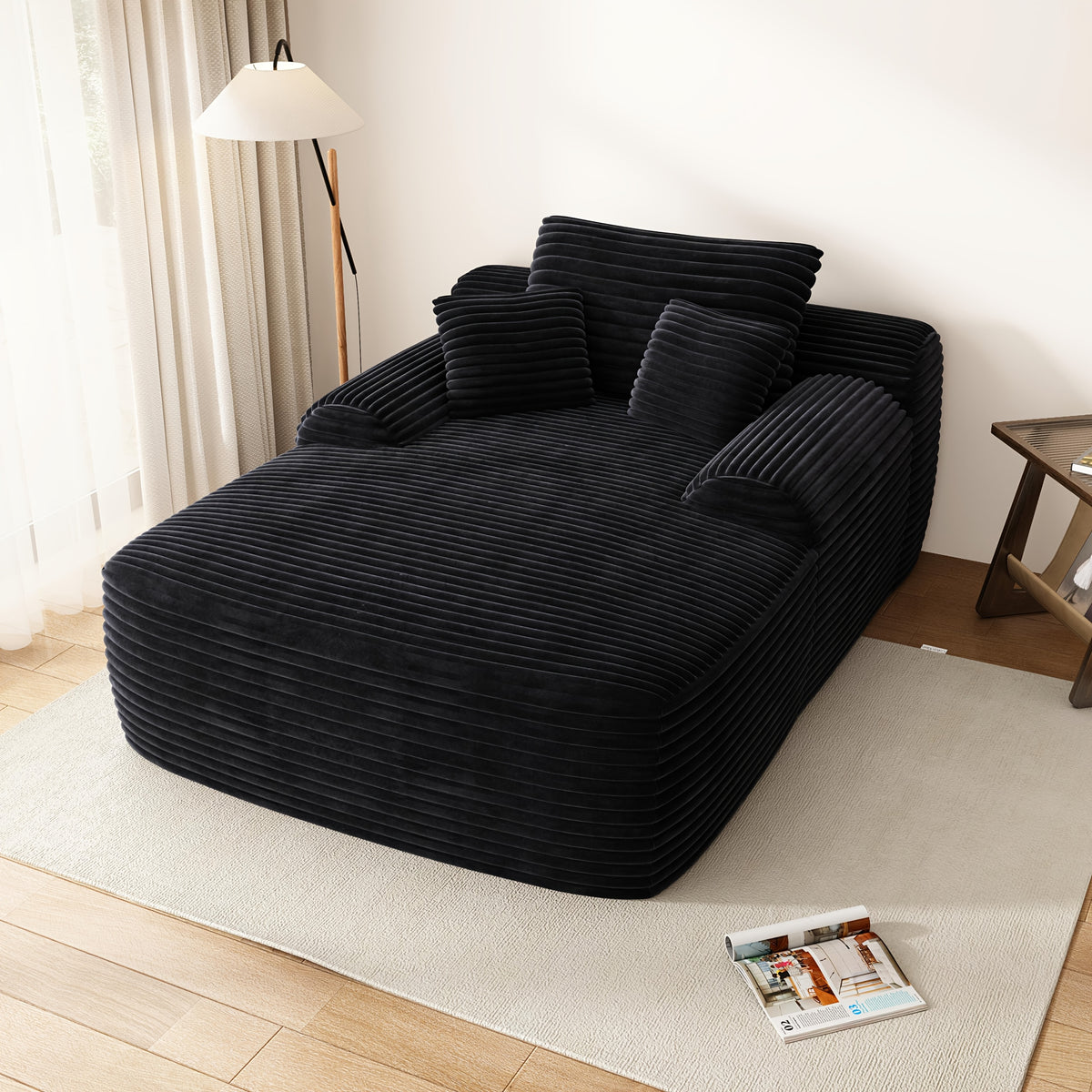 chaise lounge chair indoor corduroy upholstered boneless - Temu