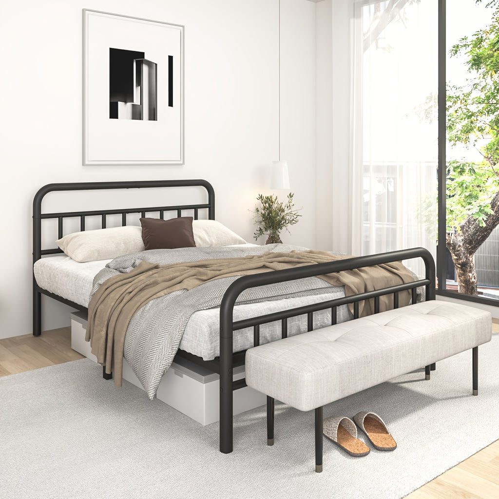 14 metal bed frames   spring needed platform bed noise - Temu