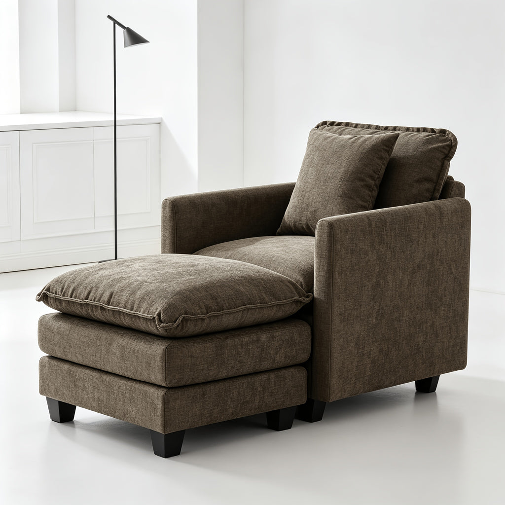 31 inch cloud accent chair storage   modern chenille - Temu