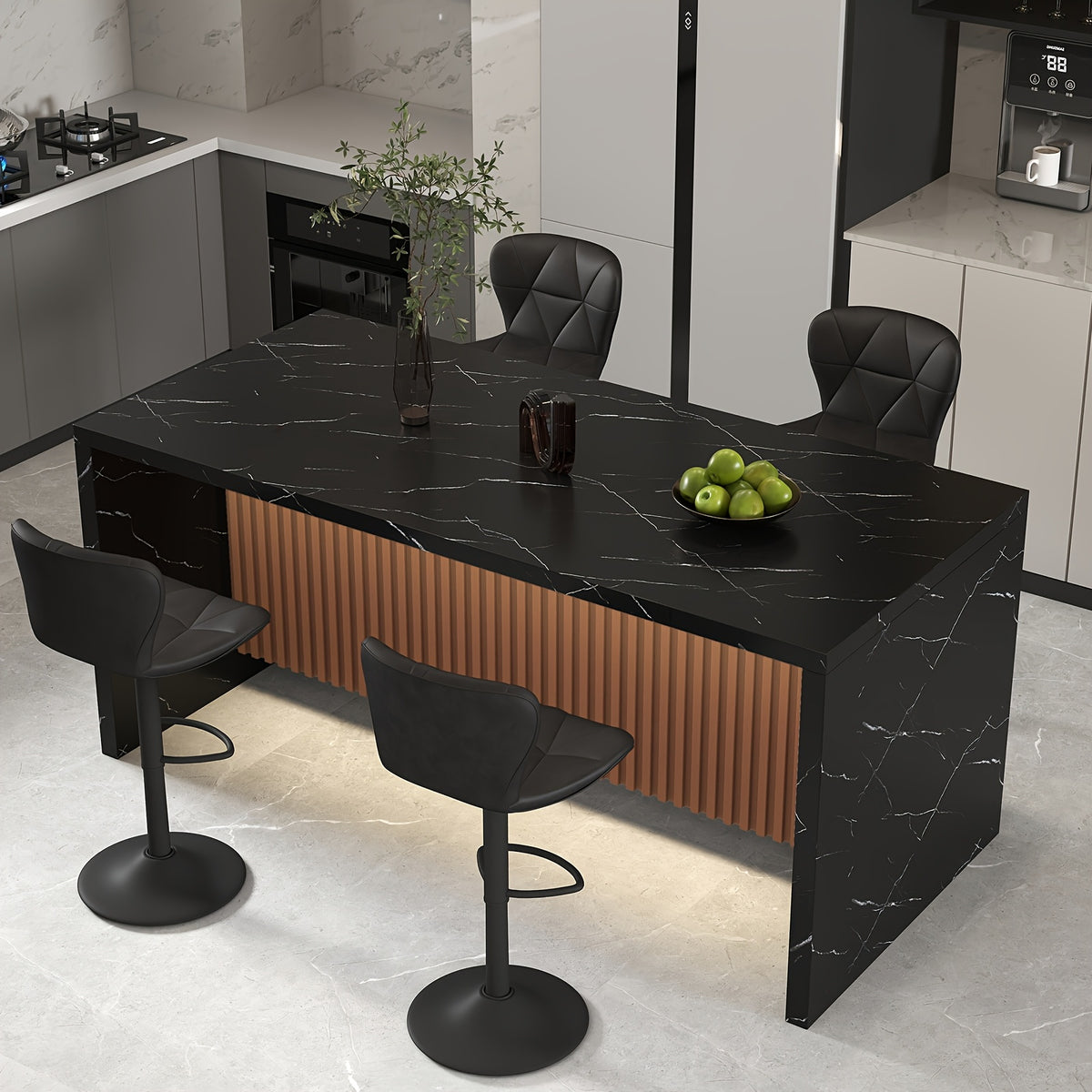 67 table set 4 bar stools large kitchen island table modern - Temu