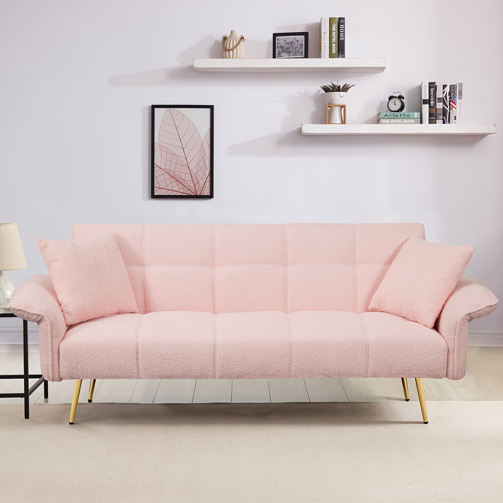 teddy velvet sofa bed convertible armrests temu - Temu