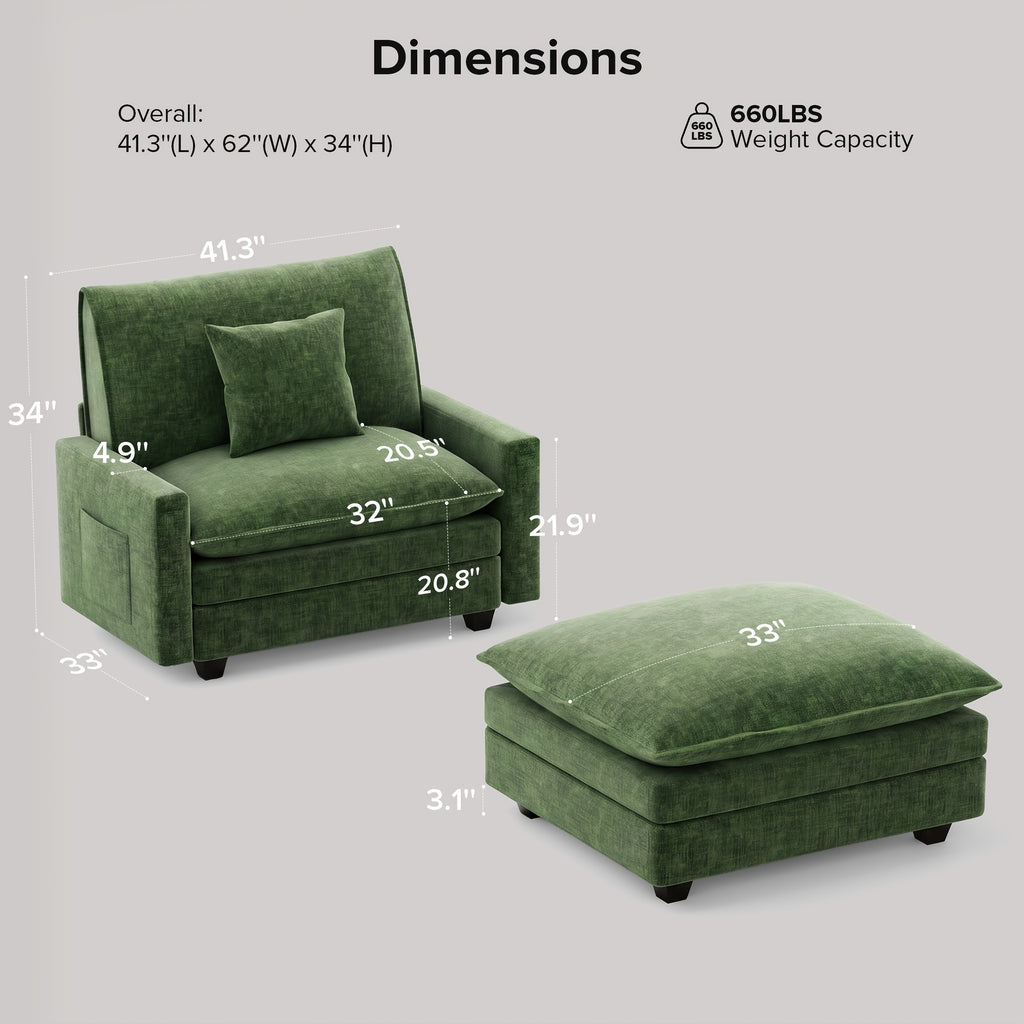 modular sectional sofa chair   convertible armchair - Temu