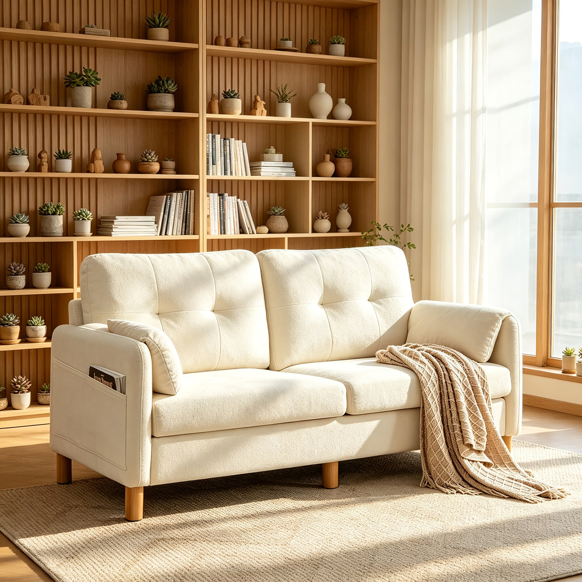 chenille loveseat sofa 65 2 seater upholstered couch padded - Temu