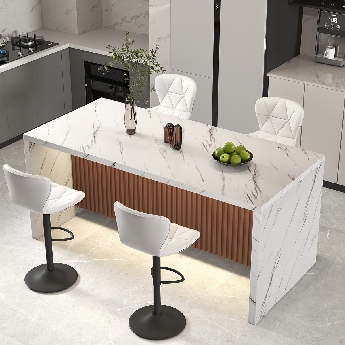 67 table set 4 bar stools large kitchen island table modern - Temu