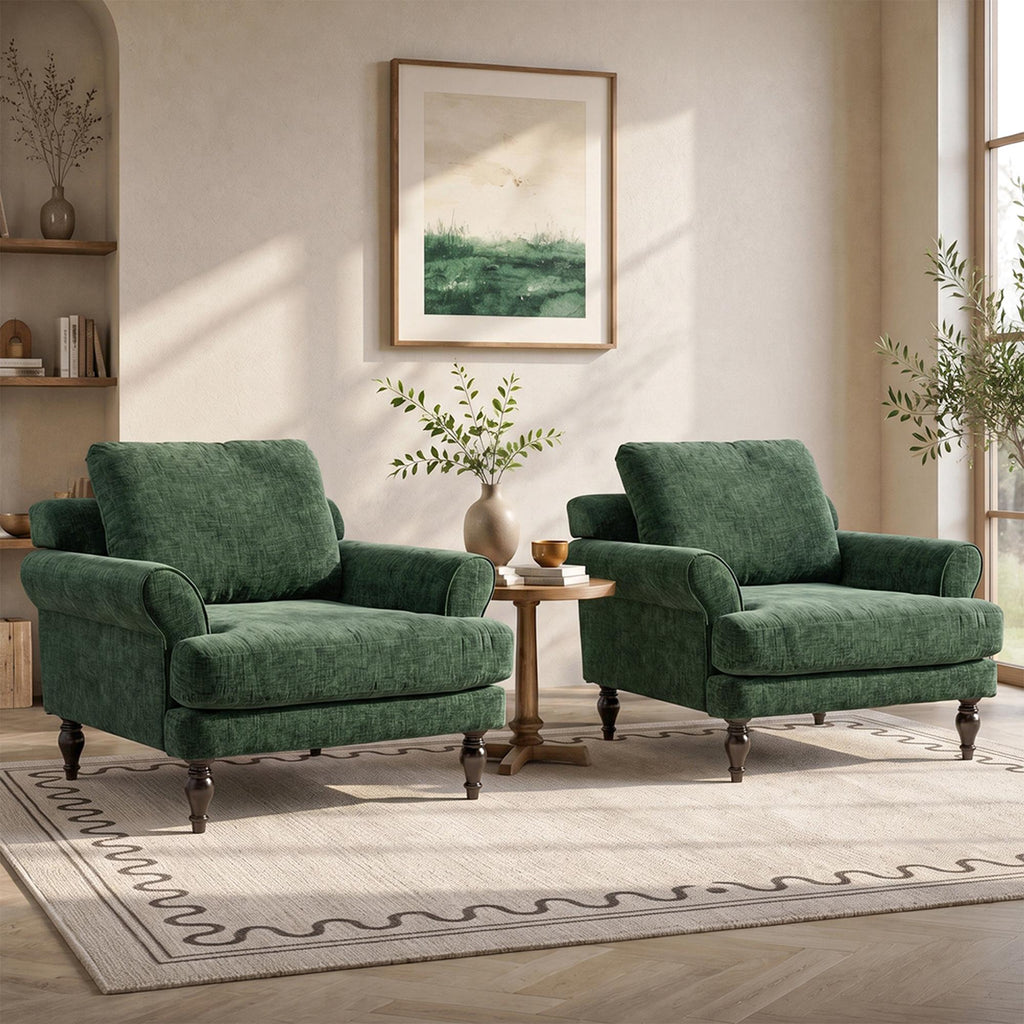 oversized linen fabric accent chair upholstered single sofa - Temu