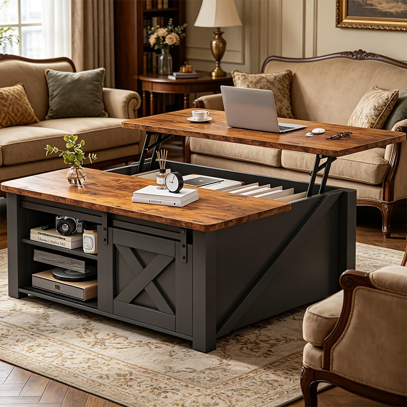 courtyard coffee table lift top coffee table hidden storage - Temu