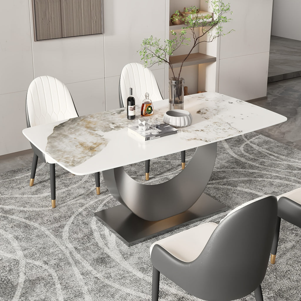 6 seater modern rectangle dining table 63   - Temu
