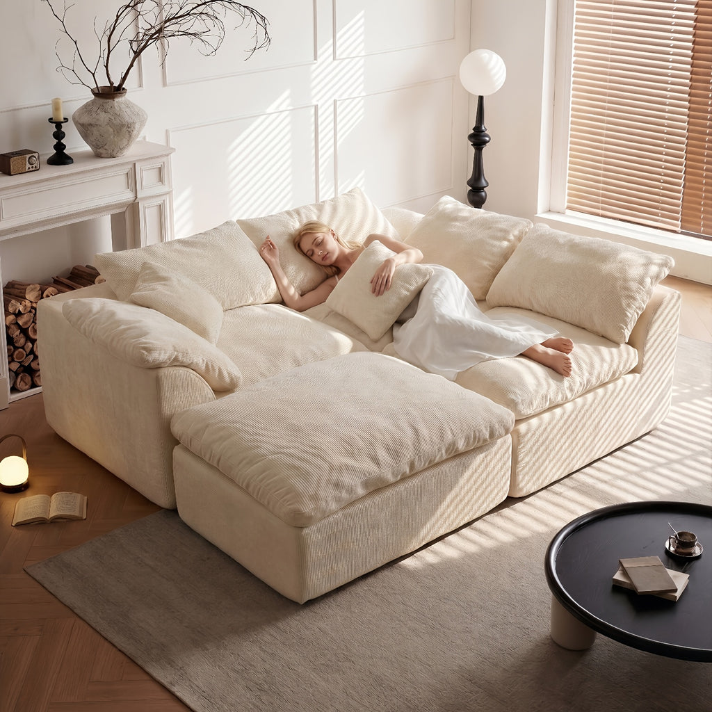 cloud shaped l shaped sofa living room frameless comfortable - Temu